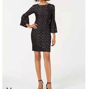 Black Lace Sheath Dress